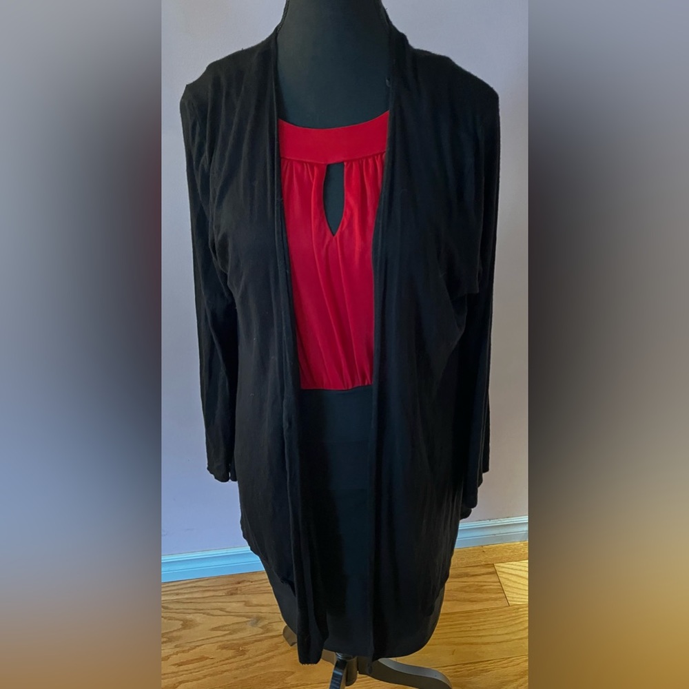 Thin & Lightweight Black Cardigan size L